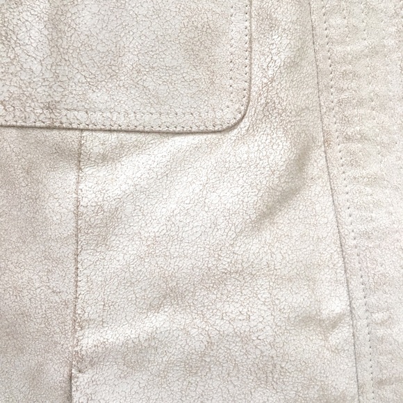 TROUVÉ Moto Vest Beige 100% Leather XS - Picture 8 of 8